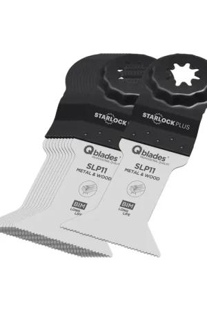 Gereduceerde Prijs Qblades Multitool BiM Zaagblad Hout en Metaal Starlock Plus SLP11 44x60mm 11st
