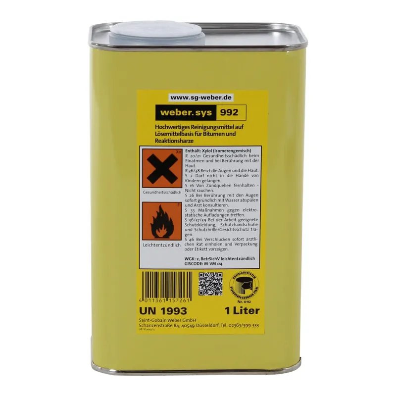 Weber.sys 992 Reinigingsmiddel 1L - ITEM.0000164 Op = Op