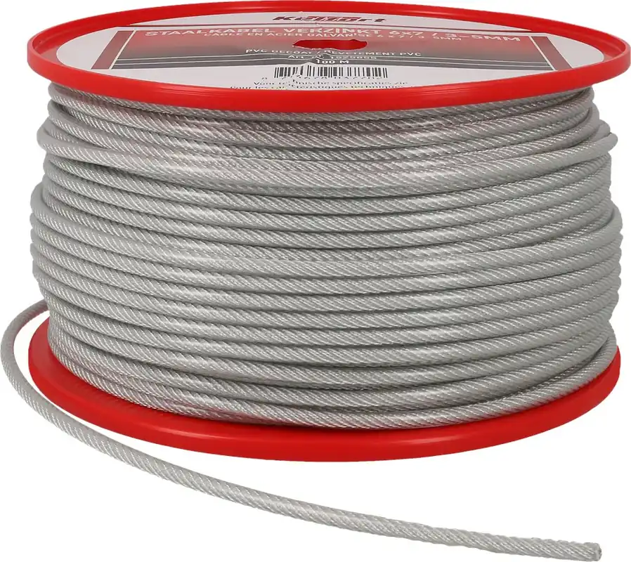 Meest Verkocht Kelfort Staaldraadkabel 2,0-3,0mm 6x7 Gecoat 100m - 1525852