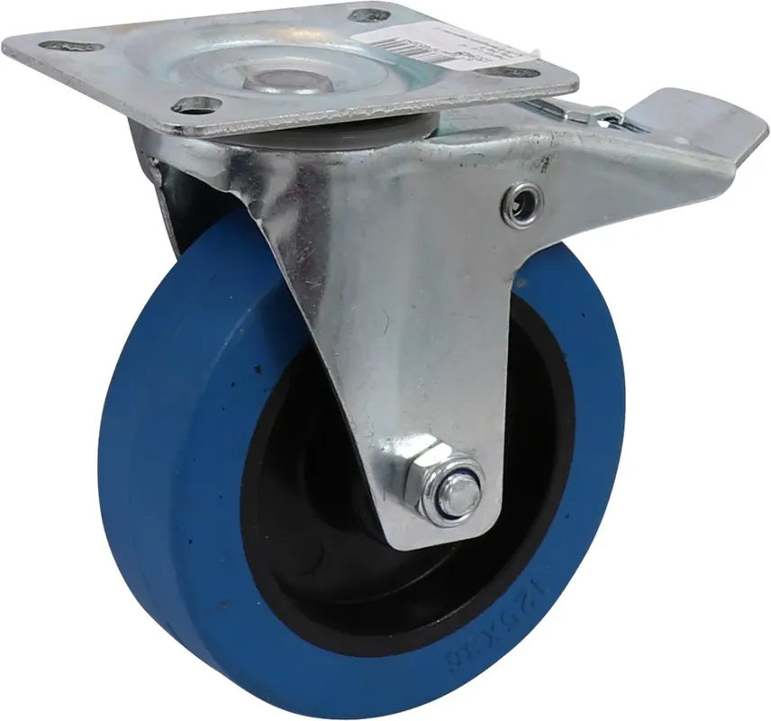 Kelfort Zwenkwiel Blauw met Rollager Gegalvaniseerd 125mm - 1519409 Favoriet
