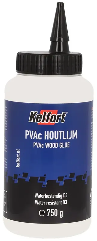 Kelfort HOUTLIJM PVAC 750GR WIT WATERBESTENDIG D3 Direct Verzonden