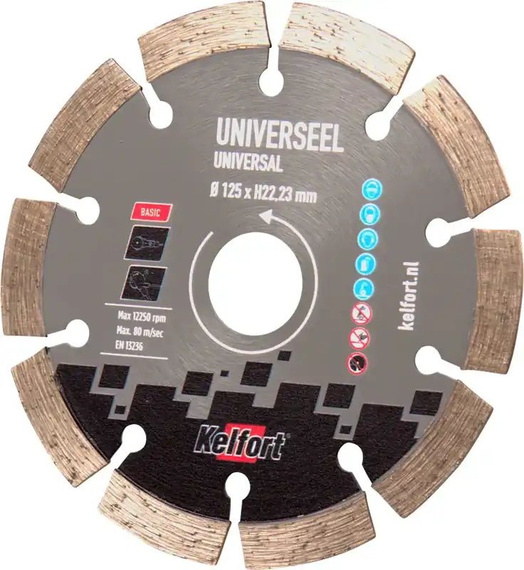 KELFORT DIAMANTZAAGBLAD 125X22.23MM UNIVERSEEL - SEGMENTHOOGTE 10MM Bestel Nu