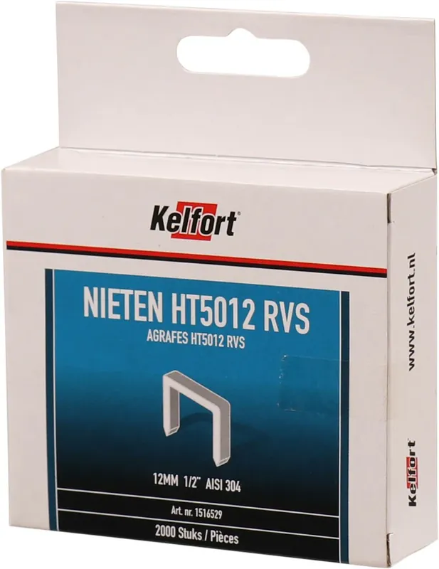 KELFORT NIET 12MM 1/2" HT5012E - RVS DOOS A 2000 ST Actieprijs