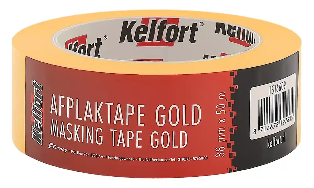Kelfort Afplaktape Gold 25mm 50m - 1516608 Hete Deal