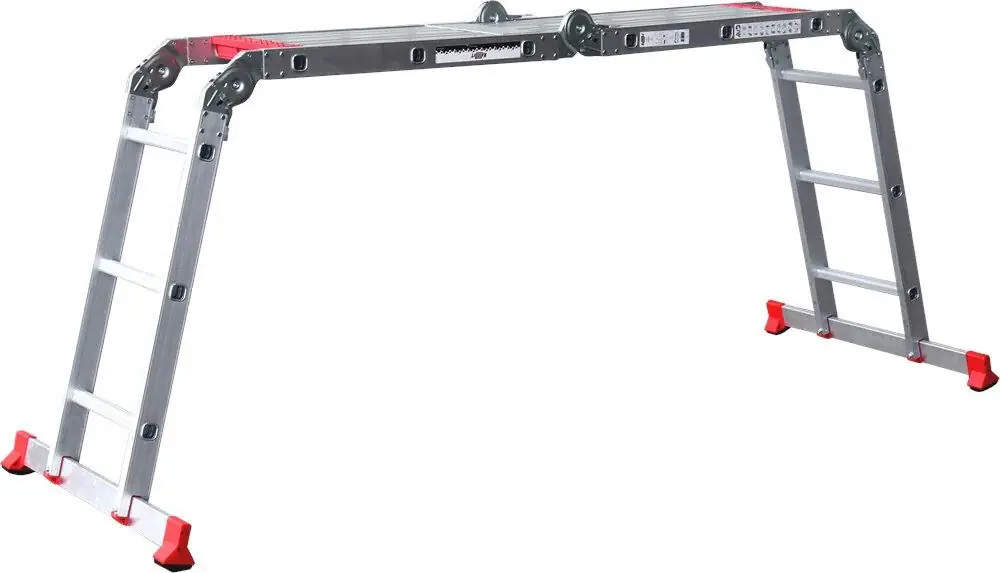 Kelfort Vouwladder 4x3 + Platform Aluminium - 1518857 Betaalbaar