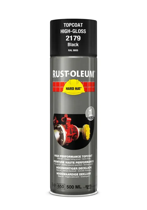 RUST-OLEUM SPUITBUS ZWART 500 ML - 2179 - RAL9005 Exclusieve Aanbieding