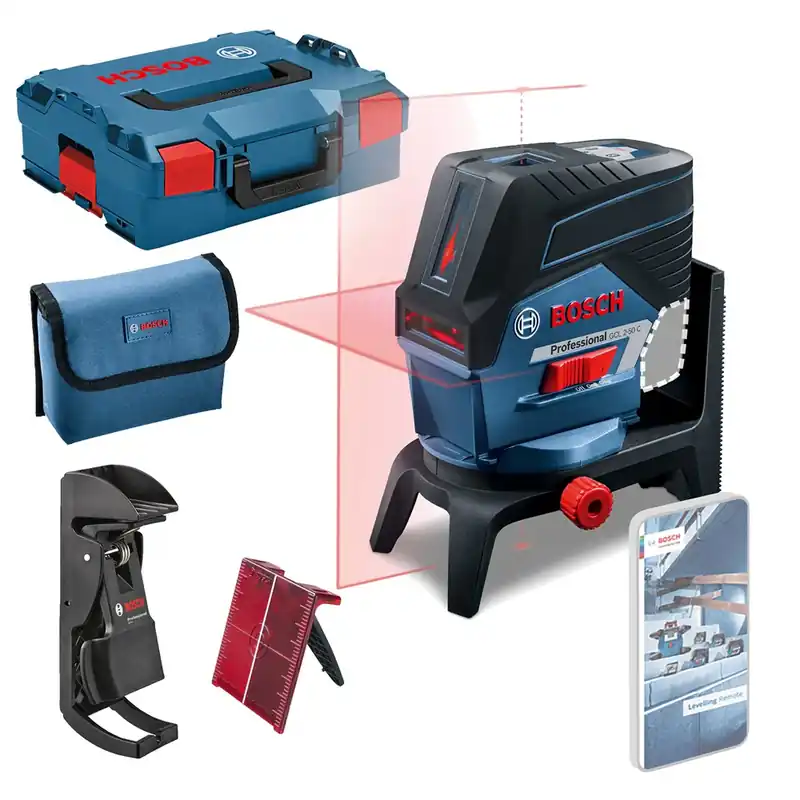 Direct Beschikbaar BOSCH GCL 2-50 C LIJN- EN PUNTLASER GCL 2-50 C, C&G, DRAAIHOUDER RM2, LASERR