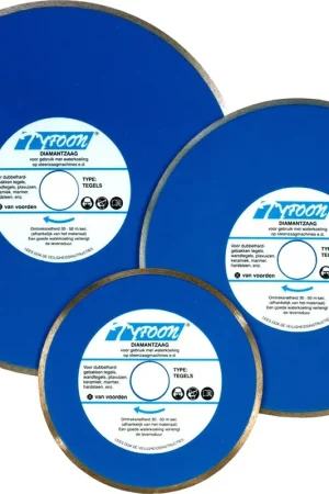 Van Voorden DIAMANTBLAD TYFOON TEGEL 250 AS 25,4MM TYPE ‘VOLLE BAND‘ Hete Deal