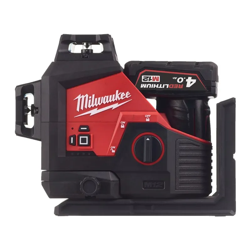 MILWAUKEE® MILWAUKEE M12 3PL-401C M12 DRIEDIMENSIONALE LASER MET 3 GROENE 360ø LASER CIRKEL Betrouwbaar