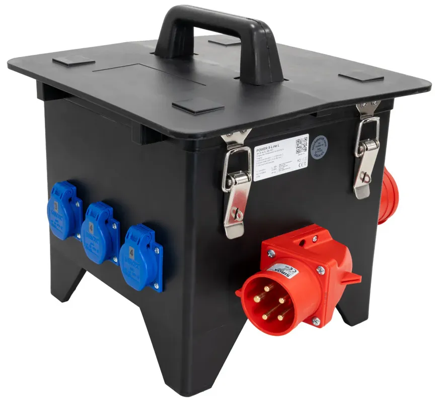 SiRoX Power X-LINE Volrubber Verdeelkast 32A 5P6 x Schuko Gecertificeerd