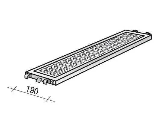 Lage Kosten Scafom Vloerdeel met Buisoplegging 0,19x2,57m - E04RS0750
