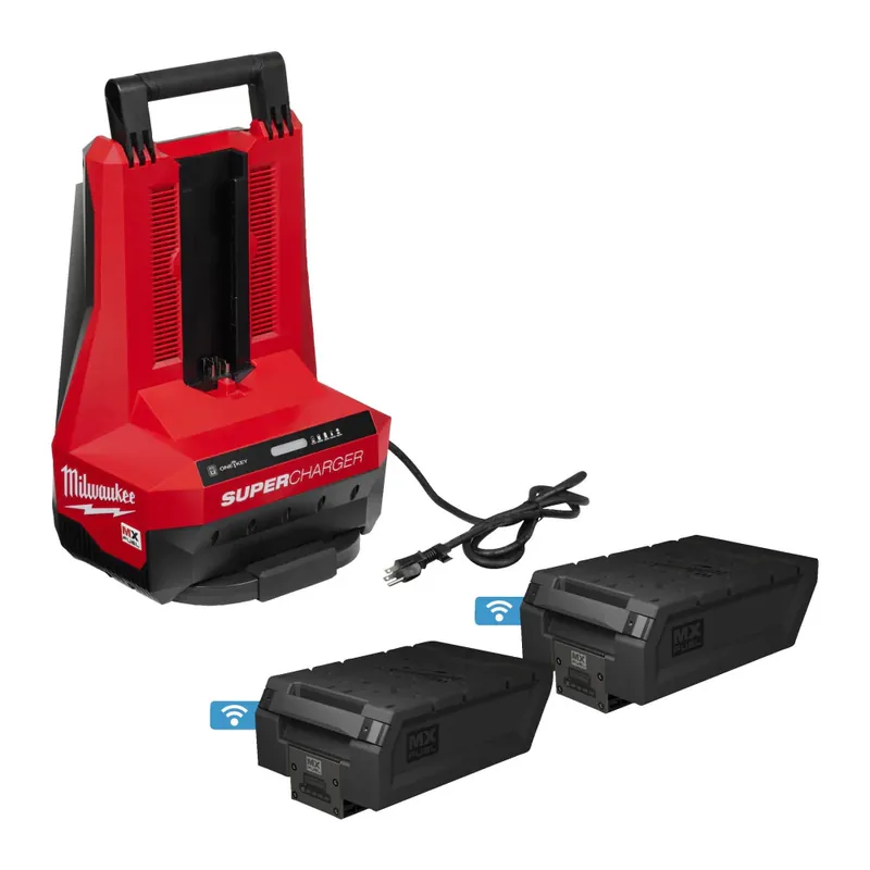 Uitverkoop Milwaukee MX FUEL FORGE NRG PACK 12.0AH ACCU‘S EN SNELLADER