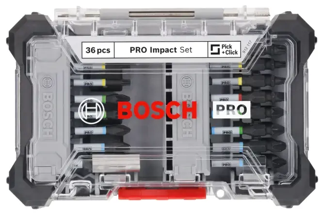 Bosch PRO IMPACT Schroefbitset 36-delig in Display - 2608522517 Hoge Kwaliteit