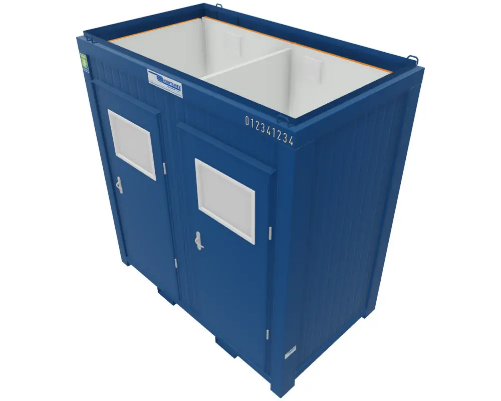 Direct Beschikbaar CONTAINEX Sanitair unit 8‘ met Dubbel Toilet en Wastafels