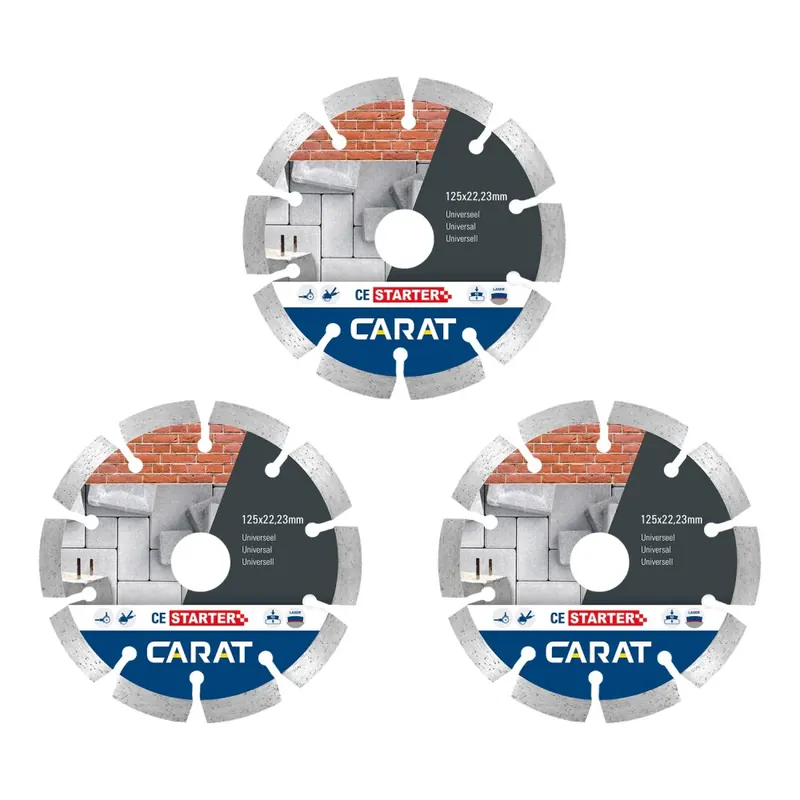 Carat CE-STARTER 3-Pack Diamantzaag Universeel Ø125x22,23mm - CES1253A25 Nu Kopen