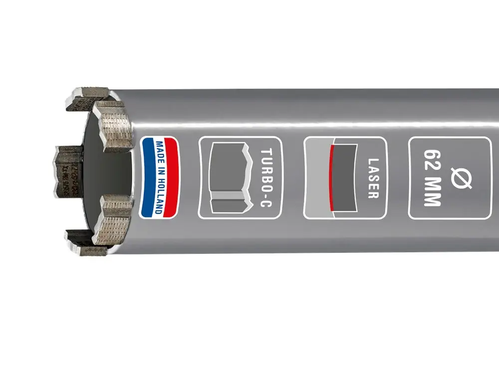 Merkproduct CARAT LASER DIAMANTBOOR Ø62X300X5/4" UNCDRY BETON CLASSIC