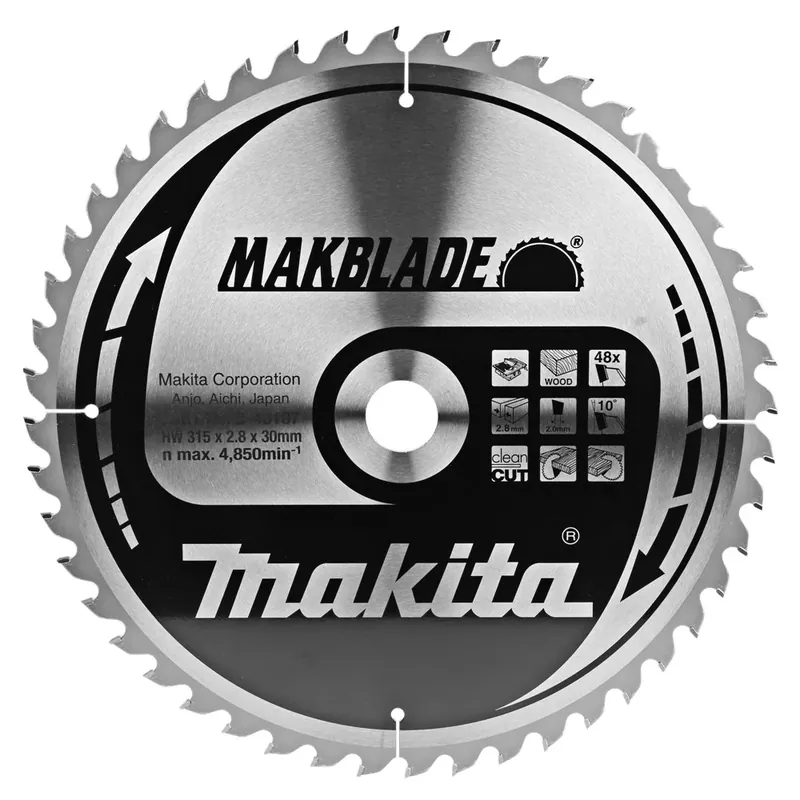 Makita HM-ZAAGBLAD 315X2,8 48 TAND Beperkte Voorraad