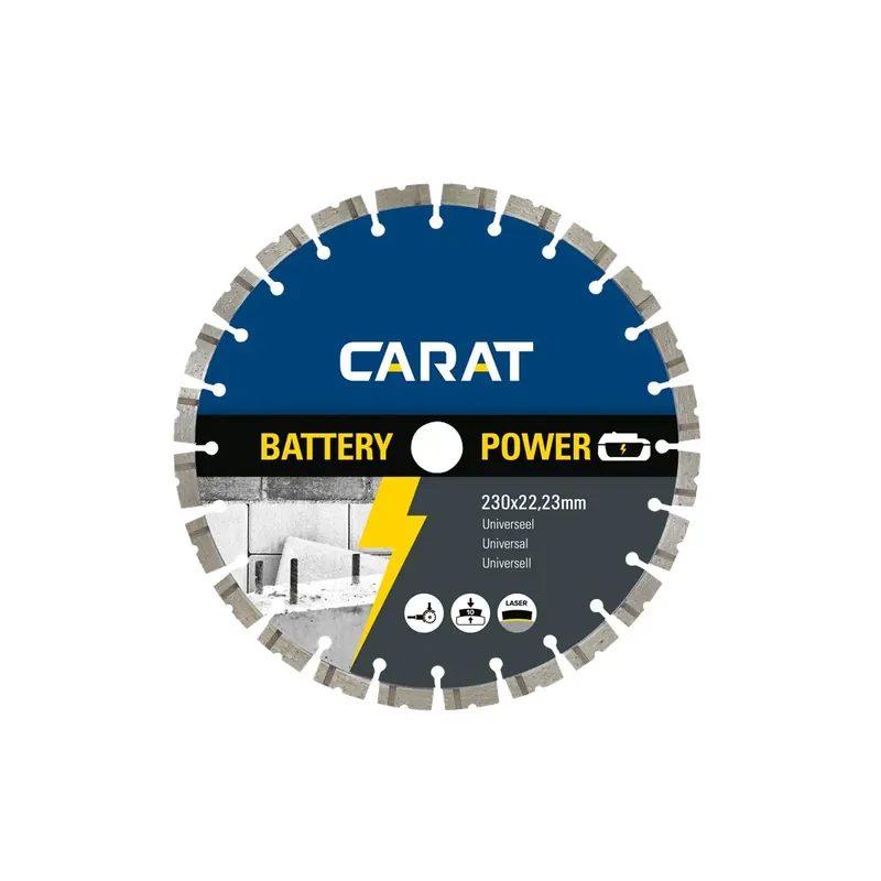 Beste Prijs Carat Diamantzaag Battery Power Universeel ø230x22,23mm - CBP2303000