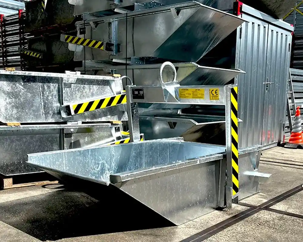 Crane Container KRAANCONTAINER 0.5M3 TYPE F - 198X85CM Z/WIELEN 1000KG Lage Prijs
