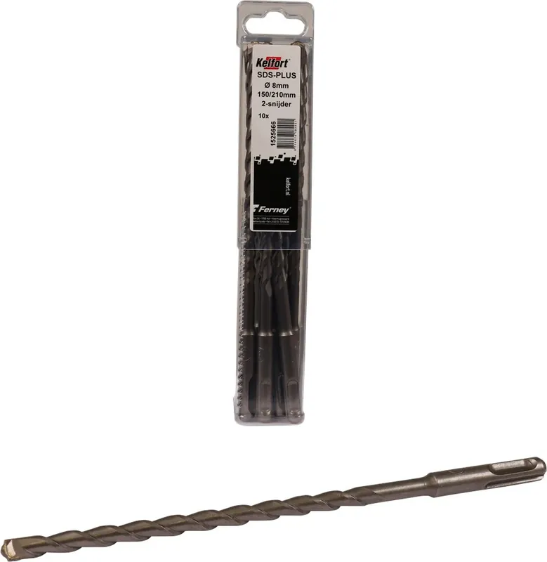 Gereduceerde Prijs Kelfort HAMERBOOR SDS+ 8.0X150/210 - 10ST 2-SNIJDER