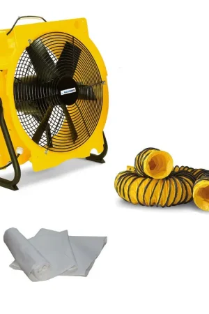Beperkte Voorraad Dryfast Stofafzuigset DFV4500 met Slang 10m, 2x Adapters en Stofzak