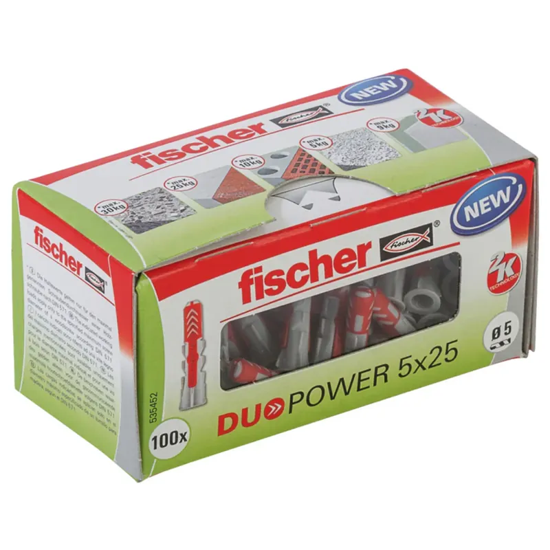 Koopje Fischer DuoPower Universele Plug 5 x 25