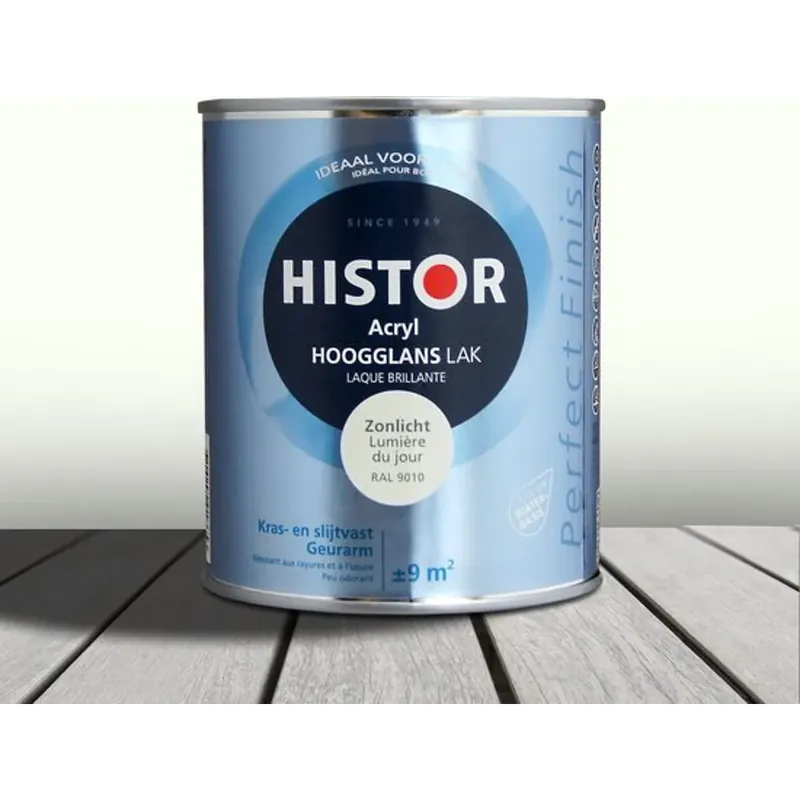 Voordeelprijs Histor Perfect Finish Acryl Hoogglans Lak Zonlicht - Stralend Wit voor Jouw Thuis