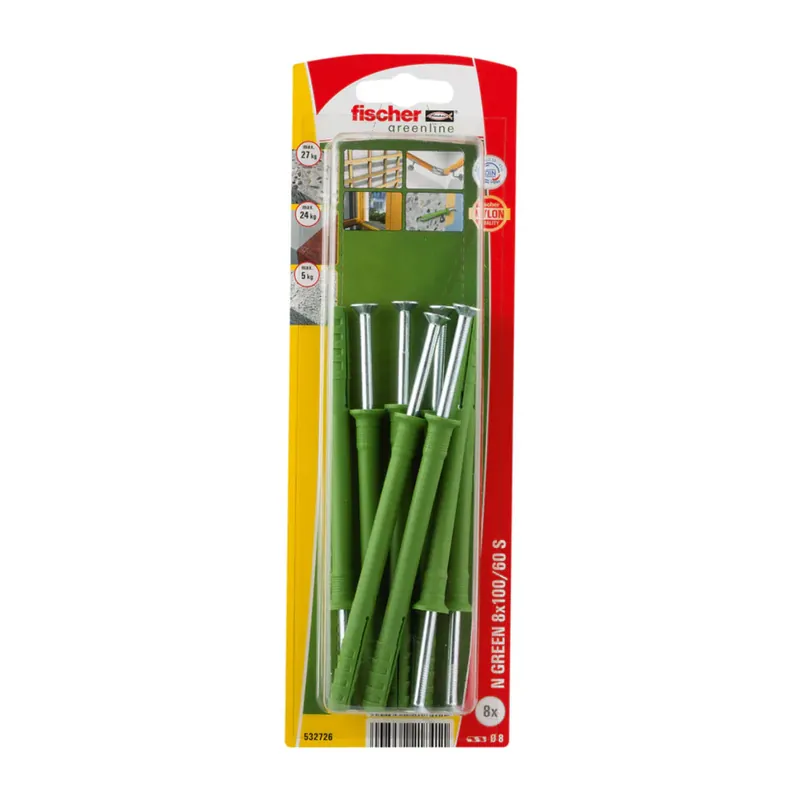 Seizoensaanbieding Fischer Nagelplug Green 8 x 100/60