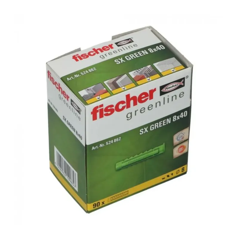 Must-Have Fischer Pluggen SX Green 8 x 40