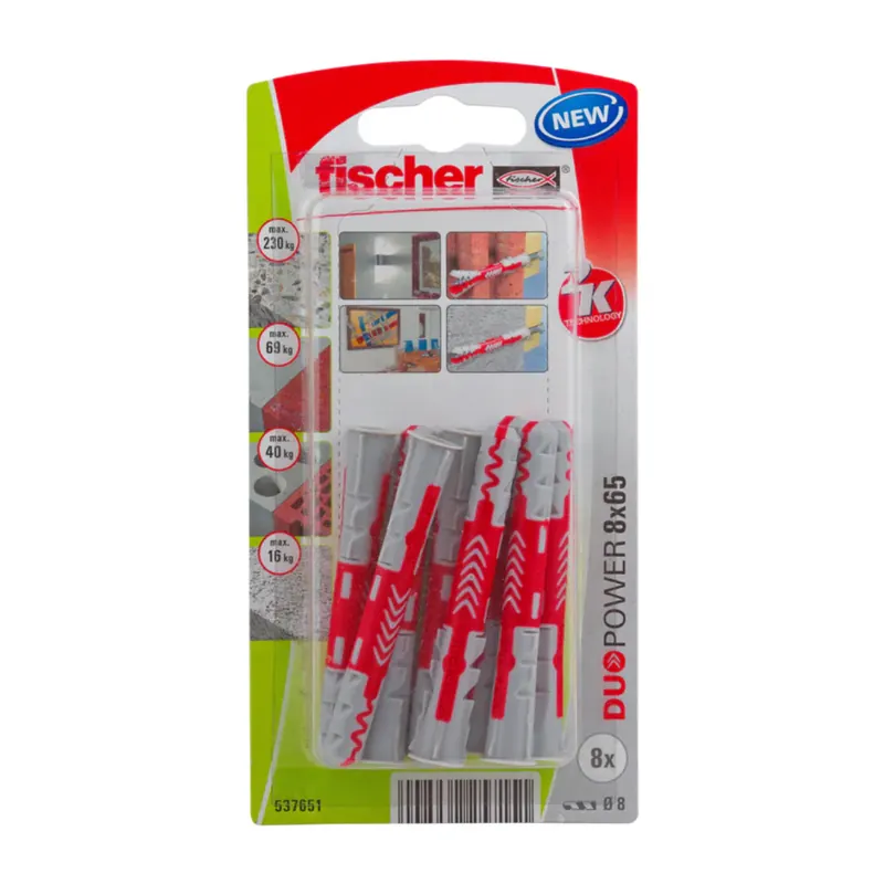 Bestel Nu Fischer DuoPower Universele Plug 8 x 65 – De krachtige alleskunner!