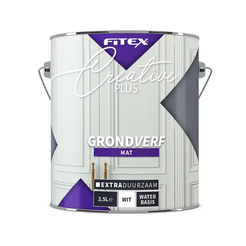 Fitex Creative+ Grondverf Extra Duurzaam Wit 2,5 liter Snelle Levering