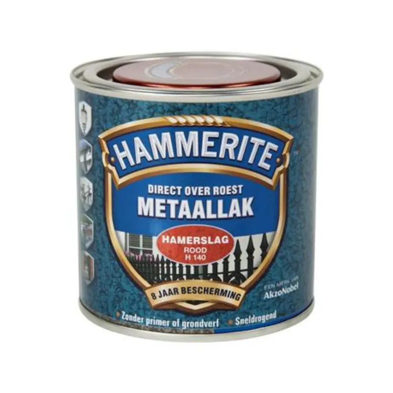 Gecertificeerd Hammerite Hamerslag Rood H140