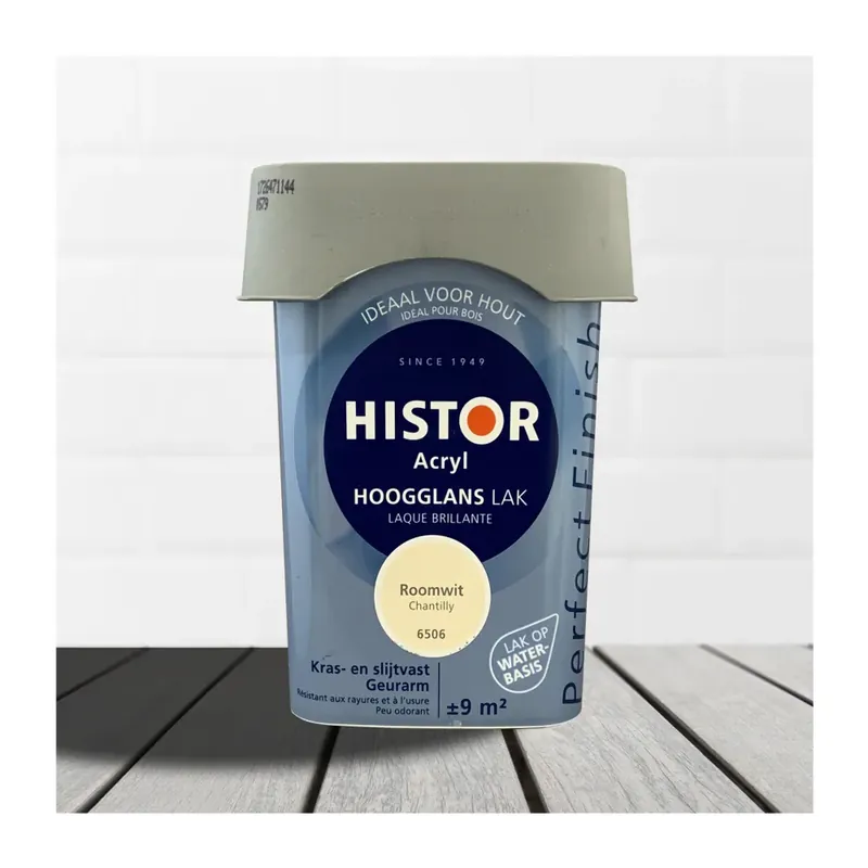 Betaalbaar Binnenhuis Schilderen met Gemak Histor Perfect Finish Acryl Hoogglans Roomwit