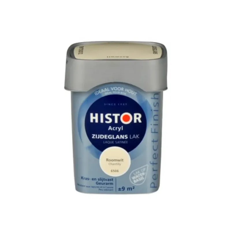 Duurzame Lakverf voor Houtwerk met Histor Perfect Finish Acryl Zijdeglans Roomwit Betaalbaar