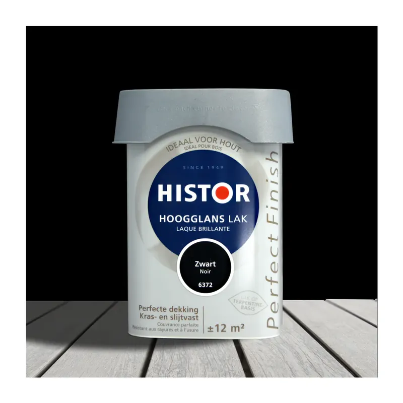 Express Levering Langdurige Glans en Bescherming met Histor Perfect Finish Alkyd Hoogglans Zwart