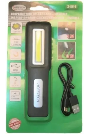 Hofftech Looplamp / Handlamp / Werklamp COB Oplaadbaar + Magneet 2-in-1 Koopje