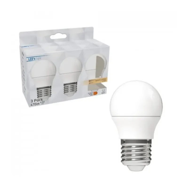 Goedkoop LED‘S LIGHT Globe G45 E27 4,9W 3-pack