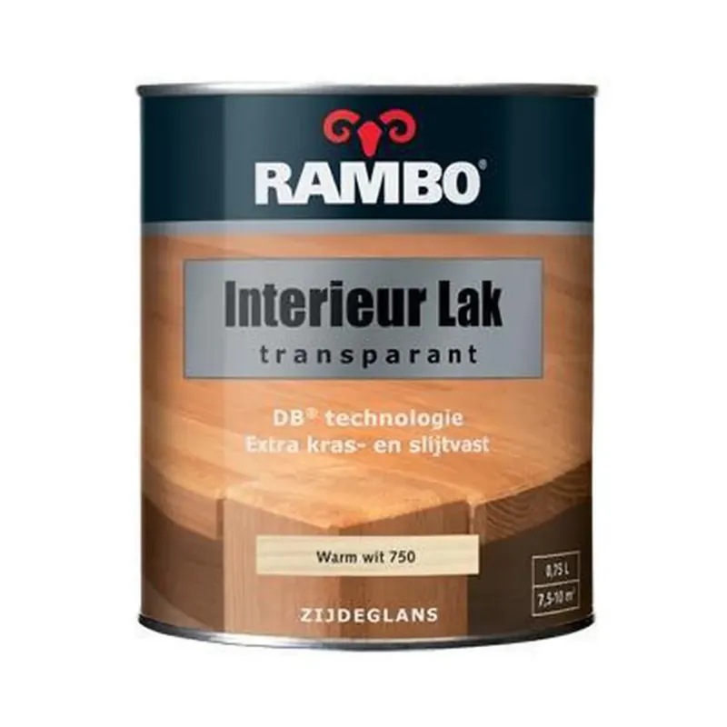 Beperkt Aanbod Rambo Interieurlak Transparant Warm Wit Zijdeglans 750 ml