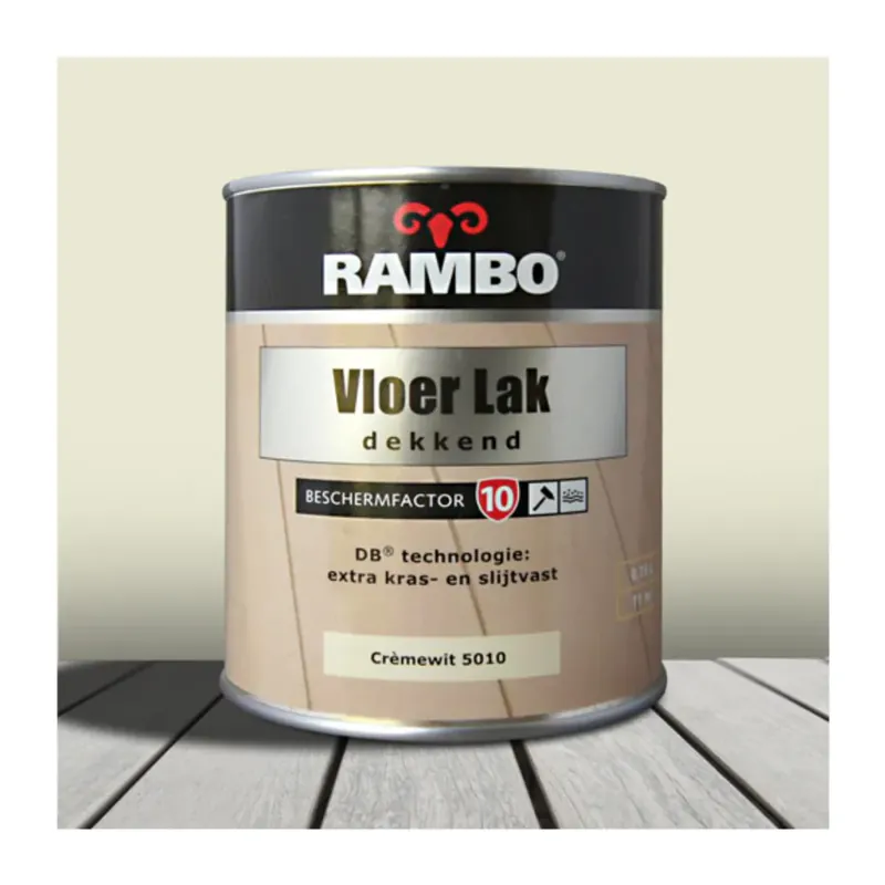 Direct Beschikbaar Rambo Vloerlak Dekkend Crèmewit 5010