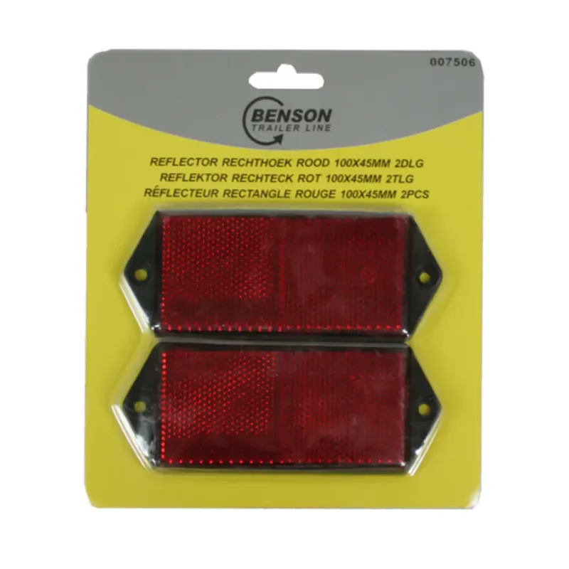 Koopje Reflector Rechthoek Rood