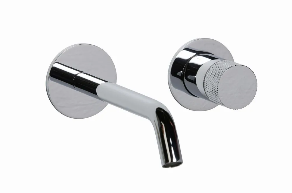 Veilige Betaling Blue Label Brondby Facet wastafelkraan wand 18cm cold start incl. inbouwdeel chroom FK-0322K-CP