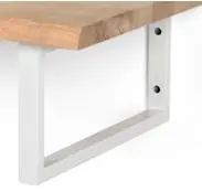 Blue Label 2 beugel voor Hylde wastafelblad, diepte x hoogte 43 x 20 cm, wit Gereduceerde Prijs
