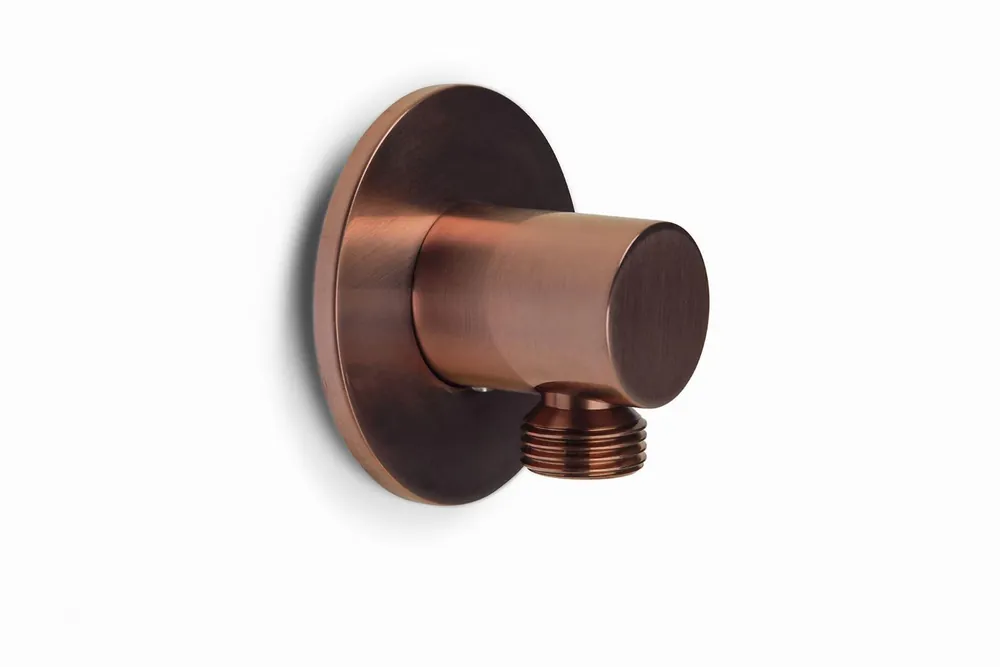 Blue Label Brondby 1/2" aansluitbocht voor inbouwthermostaat 3-weg 2772192, geborsteld brons Goedkoop