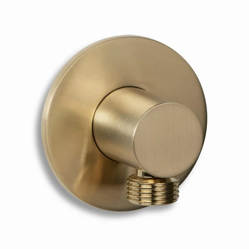 Uitverkoop Blue Label Brondby 1/2" aansluitbocht voor inbouwthermostaat 3-weg, geborsteld goud