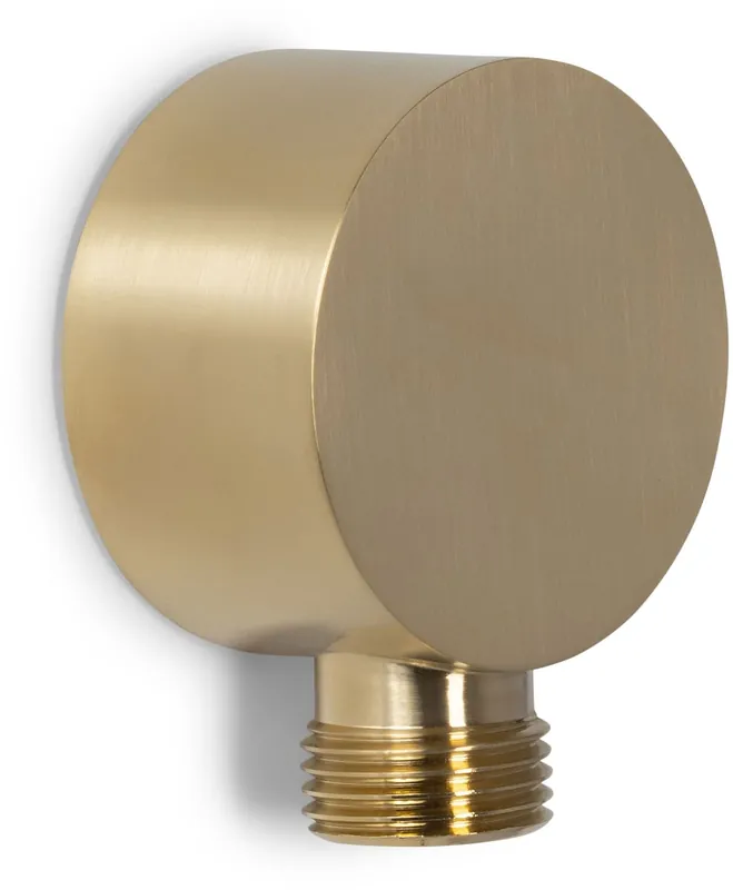 Blue Label Brondby 1/2" wandaansluitbocht met rozet geborsteld goud 2720810 Koop Vandaag