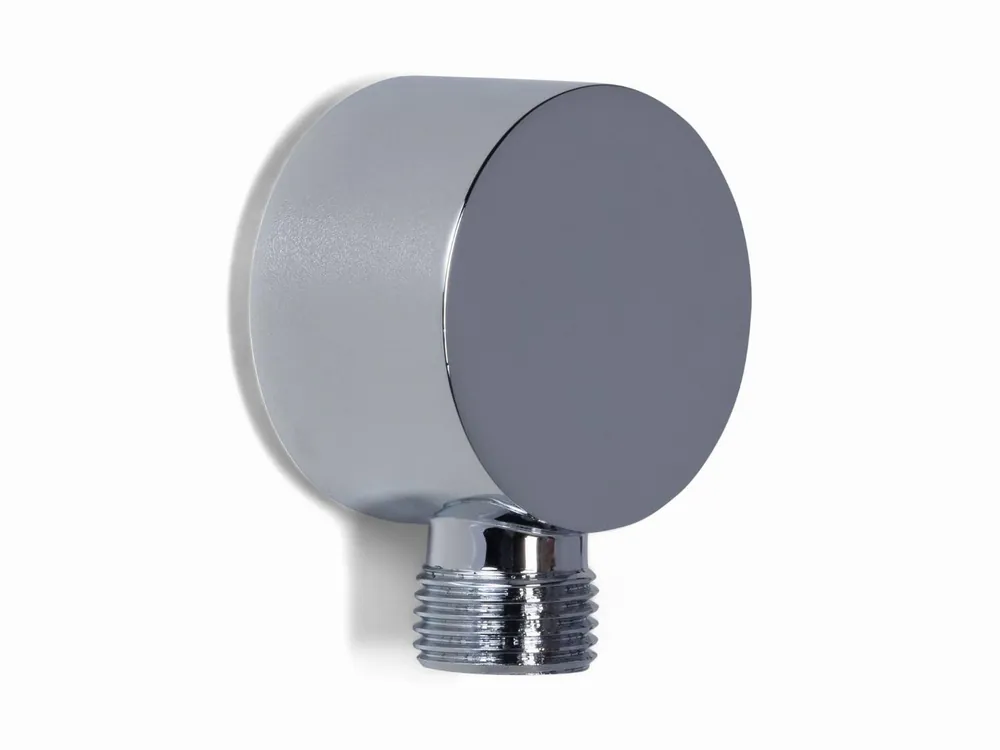 Blue Label Brondby 1/2" wandaansluitbocht met rozet, chroom Beperkt Aanbod
