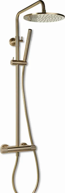 Blue Label Brondby Facet regendouche in hoogte verstelbaar, douchethermostaat, hoofddouche 25 cm goud FK-8075/SK-BB Actieprijs