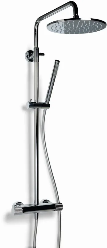 Must-Have Blue Label Brondby Facet regendouche in hoogte verstelbaar, douchethermostaat, messing hoofddouche 25 cm chroom FK-8075/SK-CP