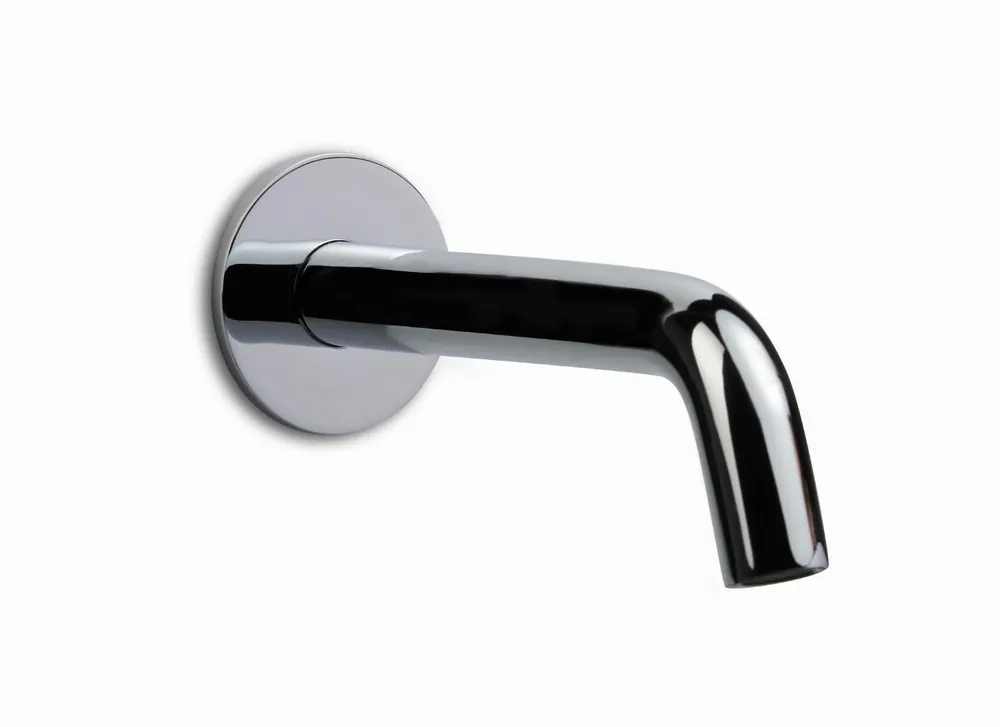 Blue Label Brondby baduitloop 1/2", inkortbaar, lengte 100-180mm, met rozet, chroom Tijdelijk Beschikbaar