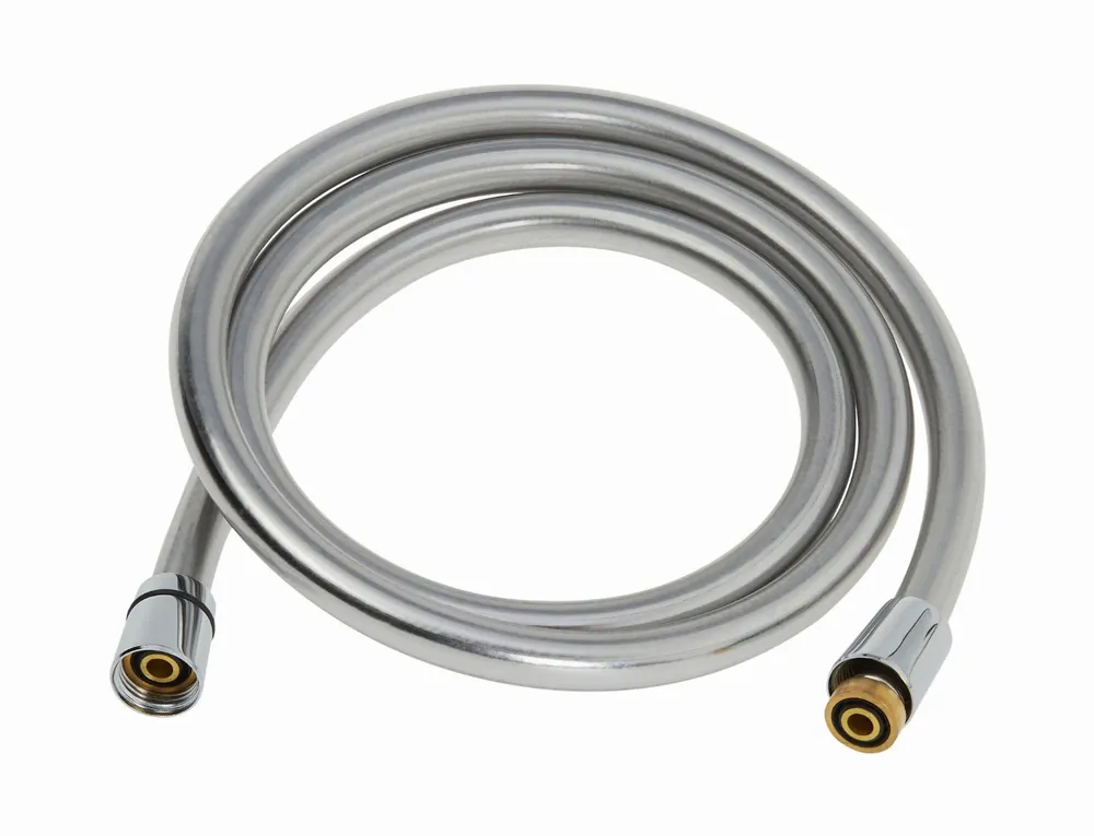 Tijdelijk Beschikbaar Blue Label Brondby doucheslang 1/2" x 1/2" lengte slang 150cm met gladde buitenkant chroom FK-0102-CH